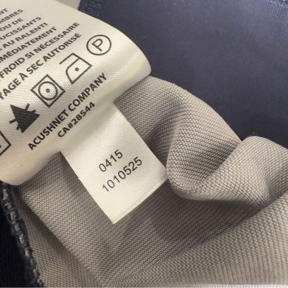 FootJoy Half Zip Golf Pullover Jacket Men Large Navy Blue Gray Zip Pocket - Picture 10 of 10